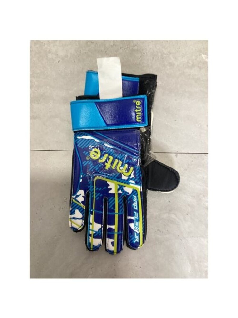 Mitre Goalie Glove Junior Blue Size 5